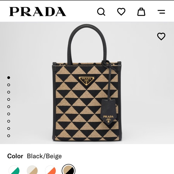 Prada Symbole embroidered fabric mini bag - Picture 2 of 9